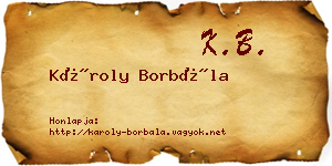 Károly Borbála névjegykártya
